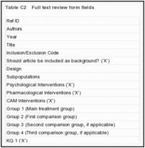 Table C2. Full text review form fields.