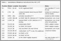 Table 1. Substitution Mutations Introduced into HIV-1 RT.