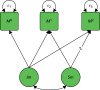 FIGURE 4. A univariate growth process for the repeated measures of the mediator M.