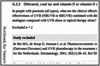 G.3.3. Dithranol, coal tar and vitamin D or vitamin D analogues combined with UVB.