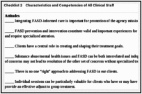 Checklist 2. Characteristics and Competencies of All Clinical Staff.