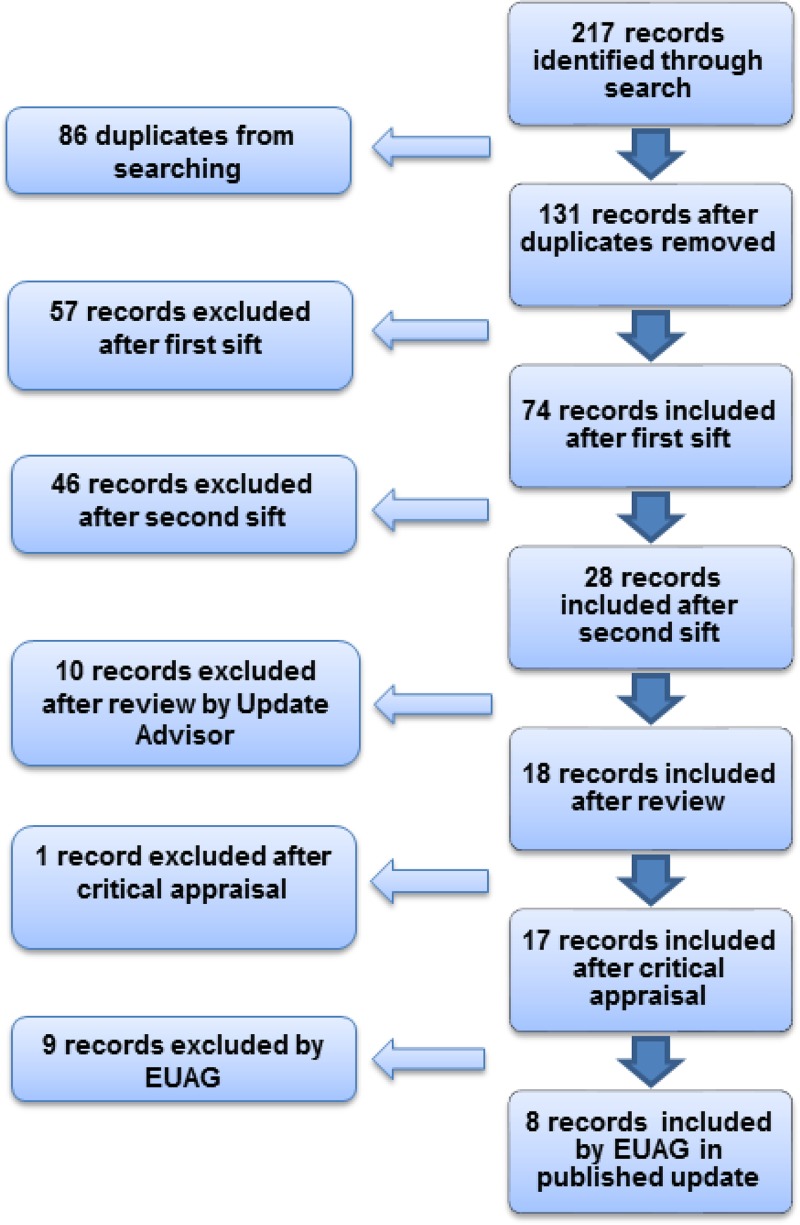 Figure 1. Flow chart of the evidence selection process.