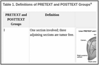 Table 1. Definitions of PRETEXT and POSTTEXT Groupsa .