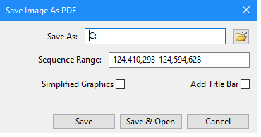 Save as PDF dialog