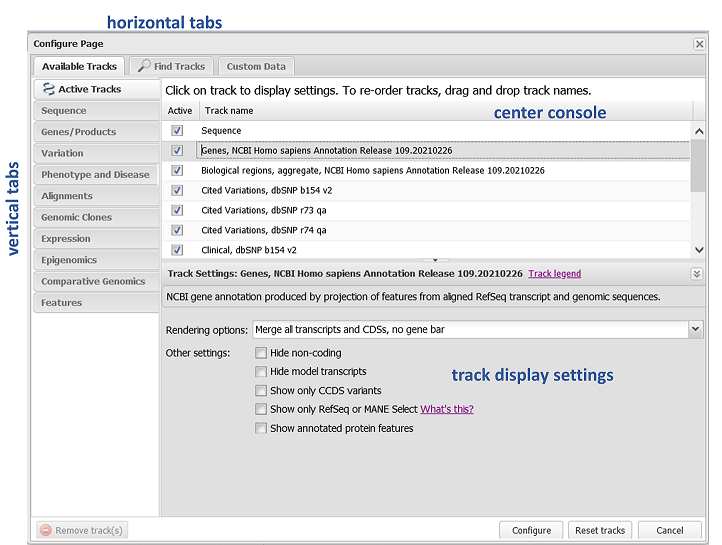 SV configure panel