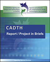 Cover of CADTH Report / Project in Briefs