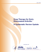 Cover of Drug Therapy for Early Rheumatoid Arthritis: A Systematic Review Update