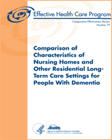 Cover of Comparison of Characteristics of Nursing Homes and Other Residential Long-Term Care Settings for People With Dementia