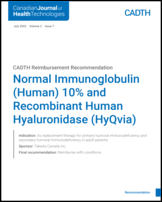 Cover of Normal Immunoglobulin (Human) 10% and Recombinant Human Hyaluronidase (HyQvia)