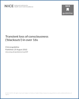 Cover of Transient loss of consciousness (‘blackouts’) in over 16s