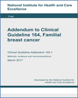 Cover of Addendum to Clinical Guideline 164, Familial breast cancer