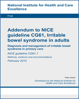 Cover of Addendum to NICE guideline CG61, Irritable bowel syndrome in adults