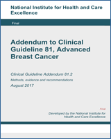 Cover of Addendum to Clinical Guideline 81, Advanced Breast Cancer