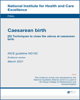 Cover of Techniques to close the uterus at caesarean birth