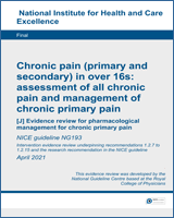 Cover of Evidence review for pharmacological management for chronic primary pain