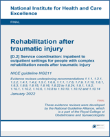 Cover of Service coordination: inpatient to outpatient settings for people with complex rehabilitation needs after traumatic injury