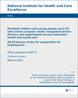 Cover of Evidence review for preparation for employment