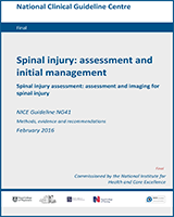 Cover of Spinal Injury: Assessment and Initial Management