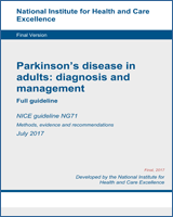 Cover of Parkinson’s disease in adults: diagnosis and management