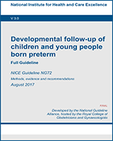 Cover of Developmental follow-up of children and young people born preterm