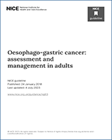 Cover of Oesophago-gastric cancer: assessment and management in adults