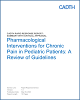 Cover of Pharmacological Interventions for Chronic Pain in Pediatric Patients: A Review of Guidelines