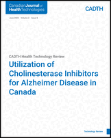 Cover of Utilization of Cholinesterase Inhibitors for Alzheimer Disease in Canada