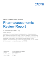 Cover of Pharmacoeconomic Review Report: Cladribine (Mavenclad)