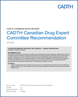 Cover of CADTH Canadian Drug Expert Committee Recommendation: Levodopa/Carbidopa Intestinal Gel (Duodopa — Abbvie Corporation)