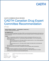 Cover of CADTH Canadian Drug Expert Committee Recommendation: Benralizumab (Fasenra — Astrazeneca Canada Inc.)