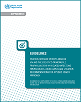 Cover of Guidelines on Post-Exposure Prophylaxis for HIV and the Use of Co-Trimoxazole Prophylaxis for HIV-Related Infections Among Adults, Adolescents and Children: Recommendations for a Public Health Approach